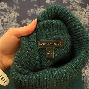 Banana Republic Teal Cowl Neck Sweater